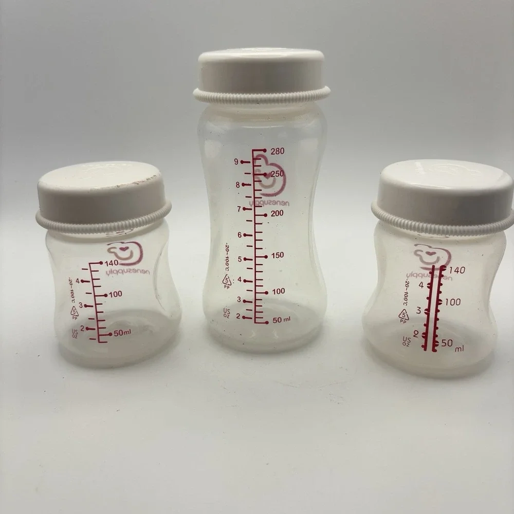 3 Pack Wide Mouth 4 Oz - 9oz Breastmilk Storage Bottles for Spectra Pumps